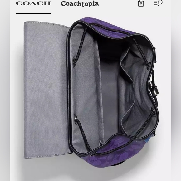 Coach Track Backpack in Signature Colorblock #C9837 - Picture 5 of 15